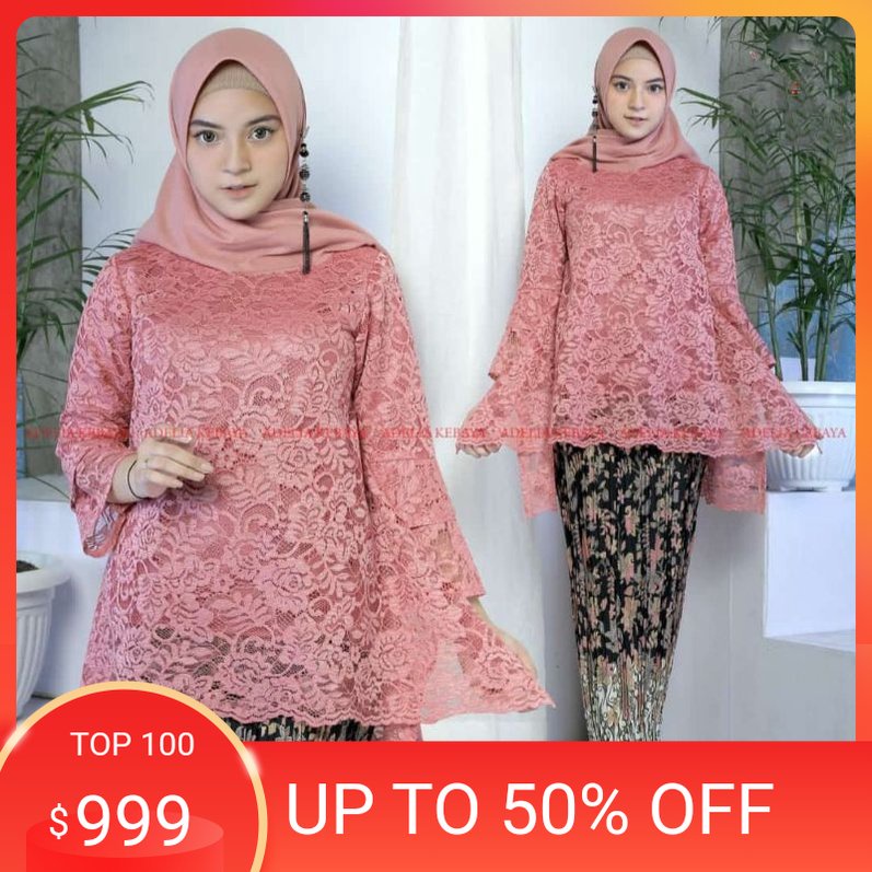 SET KEBAYA JUMBO KEBAYA LD130/KEBAYA BRUKAT/KEBAYA TUNIK/ KEABAYA BIGSIZE/KEBAYA MODERN(Ld130)