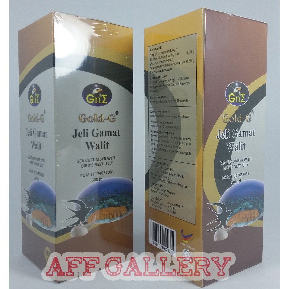 AFFG - gold g jeli gamat walit 500 ml obat herbal sehat pria wanita original alami