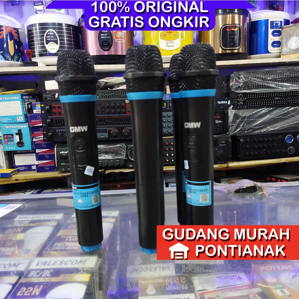 Mic Wireless GMW Cocok untuk speaker Aktif GMC 897 899 dan seri GMC yang bisa Pakai Mic Bluethoot