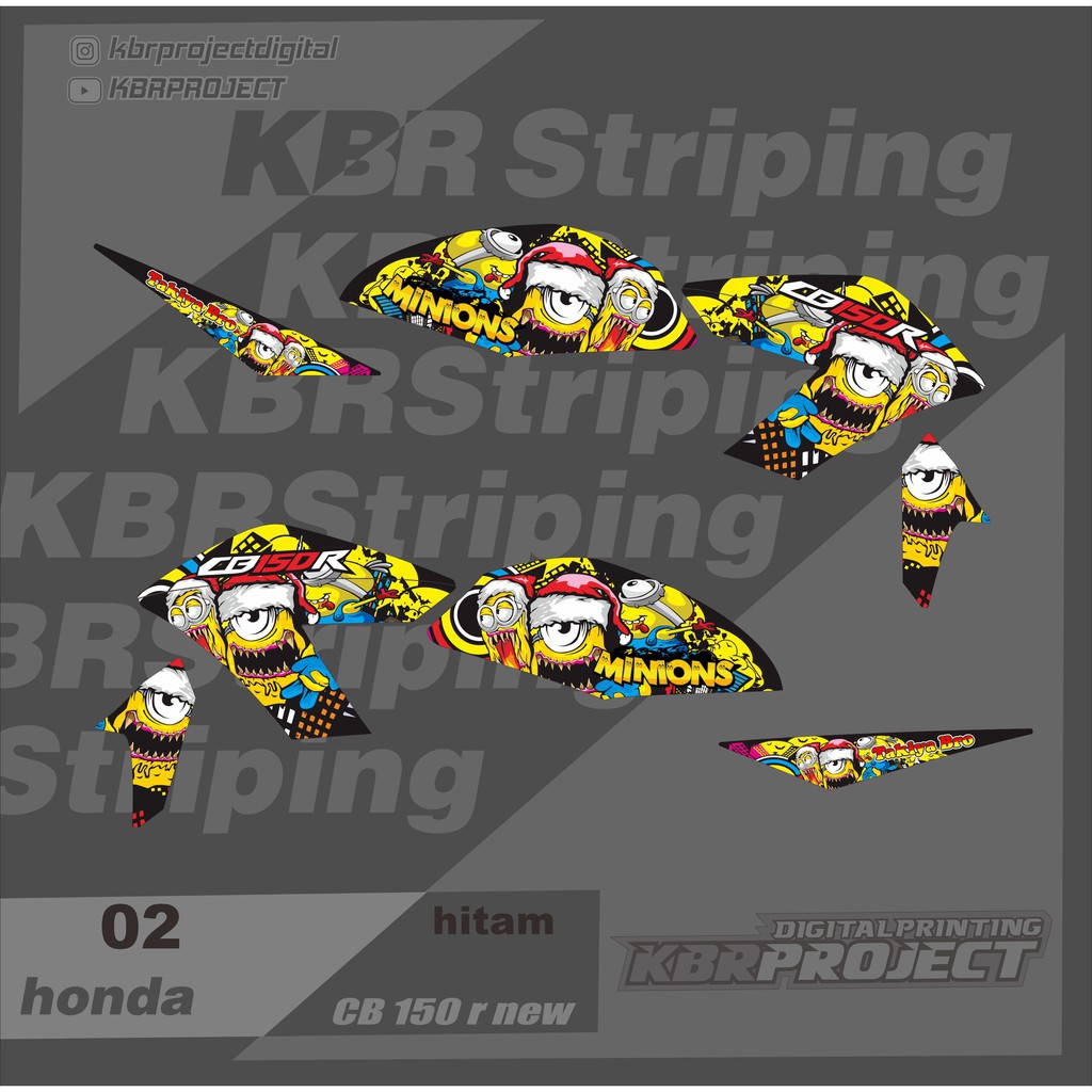 (cod) Stiker Motor cb 150 r Sticker Striping List Honda cb150r New 02 Racing cb 150 Grafis #cb150r