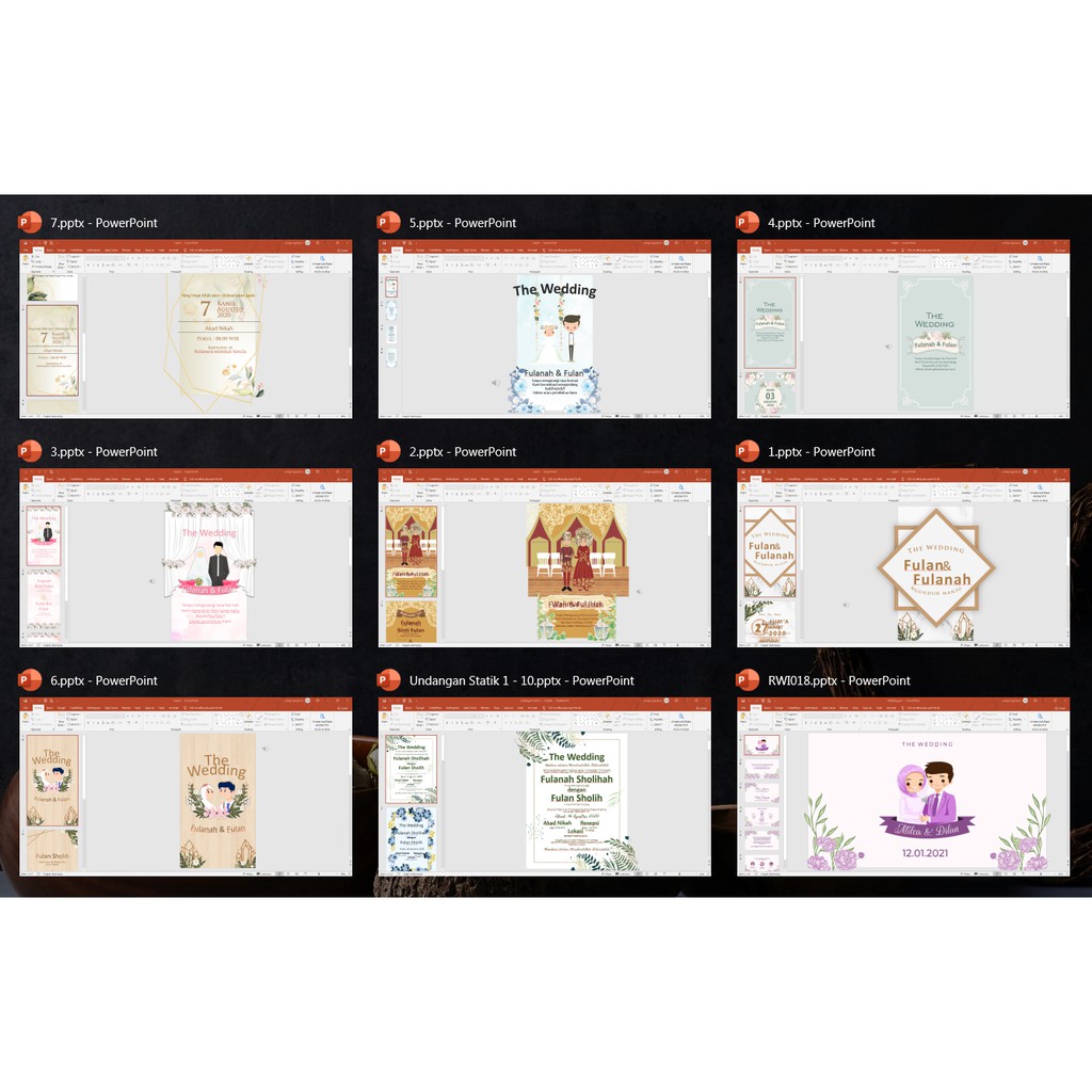 TEMPLATE UNDANGAN PERNIKAHAN DIGITAL | Video Invitation Wedding Ms Power Point Ucapan Kado Souvenir