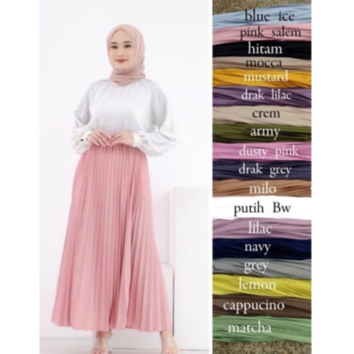 ROK POLOS PLISKET PANJANG/ROK PLISKET HYGET