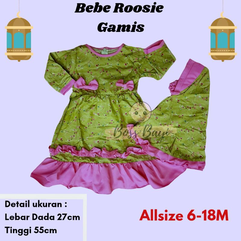 Gamis Hijab Anak / Dress Lebaran / Baju Muslim Beberosie