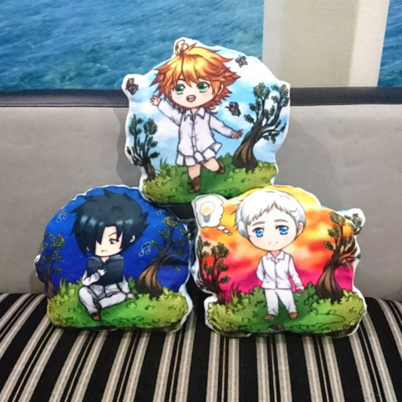 bantal anime yakusoku no neverland the promised neverland pillow plushie bantal boneka