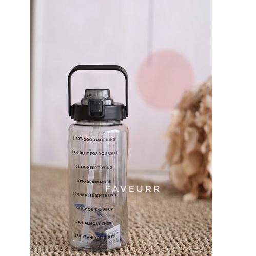 Botol Minum 2 Liter Motivasi (BENING) Motivational Bottle Water Penanda Waktu I8I8
