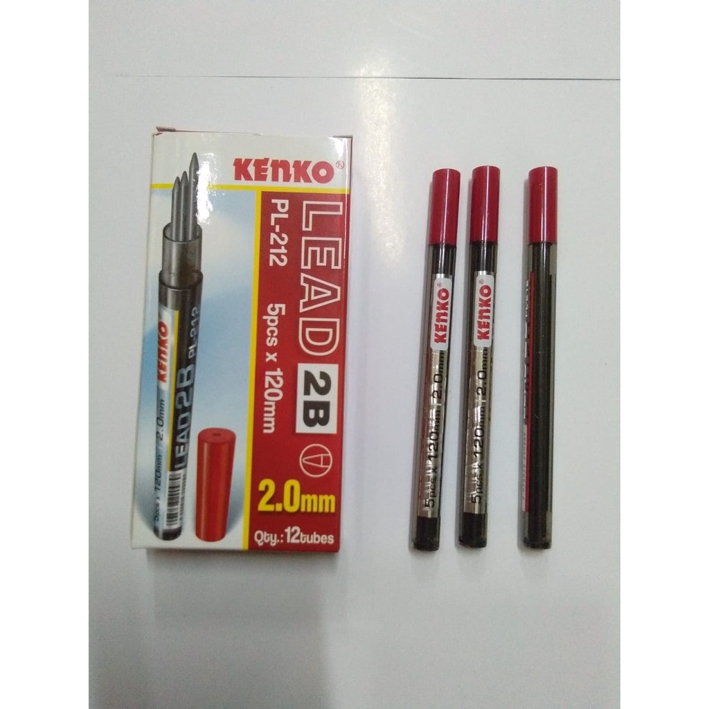 

Refill Mechanical Pencil 2.0 mm 2B PL-212 KENKO (isi 5pcs X120mm) isi ulang pensil