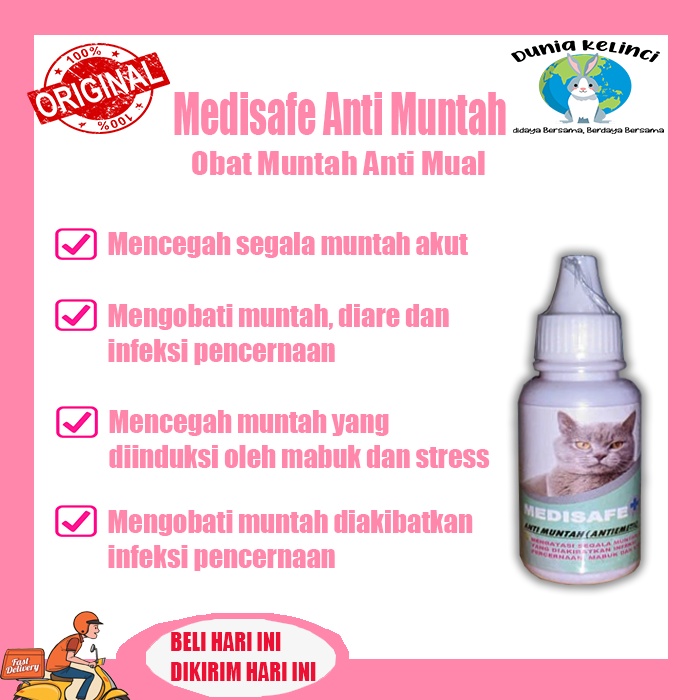 Obat Muntah Kucing Medisafe Anti Mual Cat