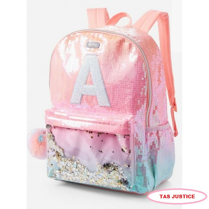 JUSTICE OMBRE INITIAL SHAKY BACKPACK - TAS BACKPACK JUSTICE