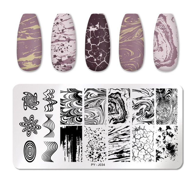 1pc Plat Stempel Kuku Motif Bunga / Hewan Untuk Aksesoris Nail Art / Manicure Diy