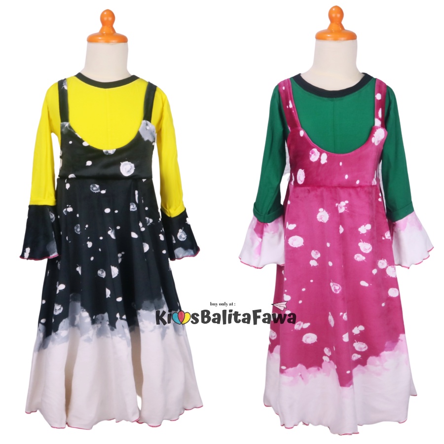 Gamis Aisyah uk 6-7 Tahun / Long Dres Baju Ngaji Anak Perempuan Murah Adem Gamis Lebaran [EXPORT]