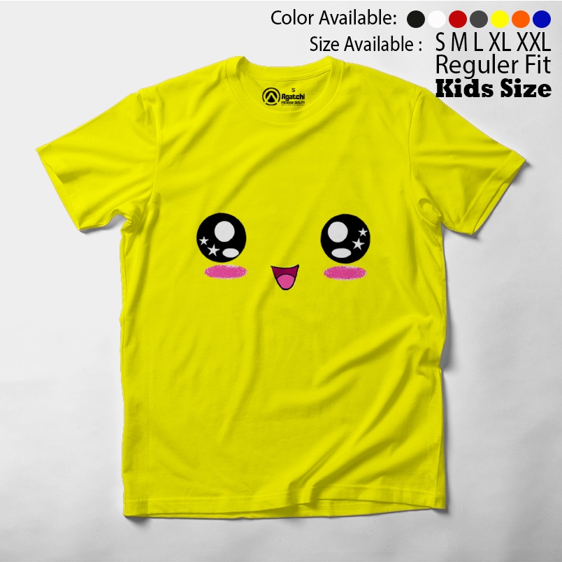 Baju Anak / Kaos Atasan Anak / Kids T shirt Kawaii Face