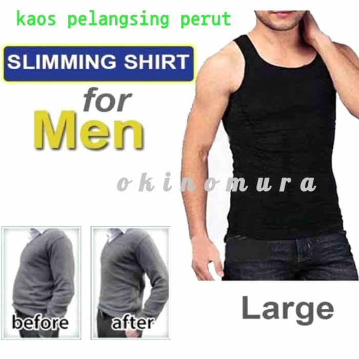 Singlet Pria Korset Pelangsing Perut Buncit Kaos Dalam Baju Singlet Pelangsing Pria Slim N Fit Body Shaping For Man Korset Pria Perut Buncit