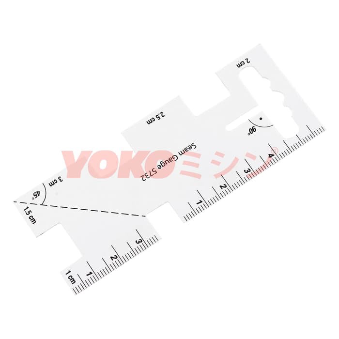Penggaris Pengukur Tepi Kampuh / Seam Gauge Ruler - YOKO (5732)-3