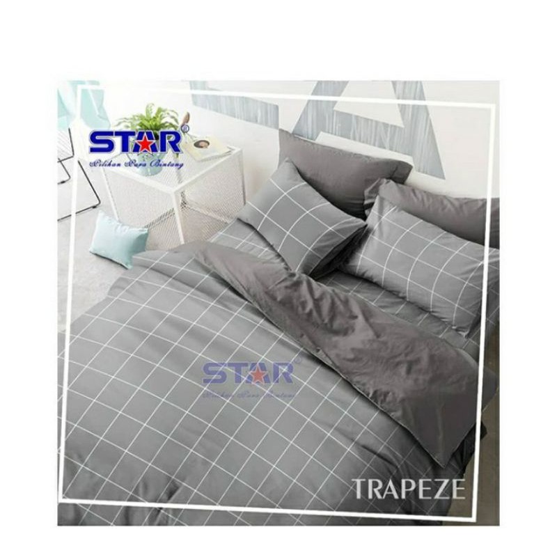Trapeze Griss | Kain Ecer Katun CVC Star per 0.5 meter | kain sprei - piyama - dekor - mukena