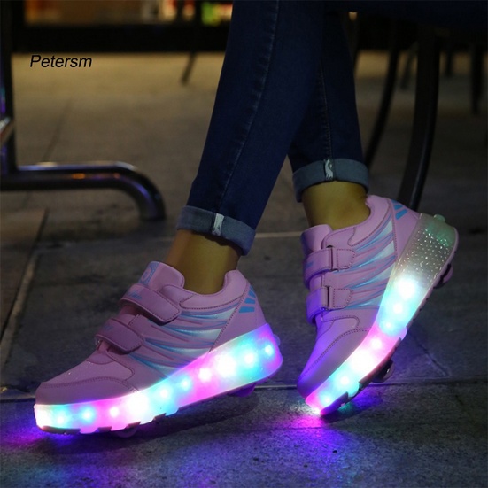  Sepatu  Roda Kekinian Sepatu  Roller Shoe Heelys LED  Untuk 