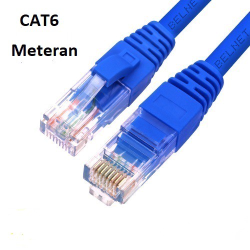 Kabel Lan UTP CAT6 Gigabit High Speed Indoor Meteran Kabel Networking