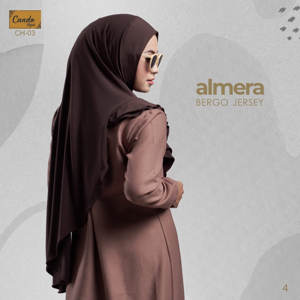 Jilbab Instan Bergo Almera Jersey Ori Cando Hijab-COKTU