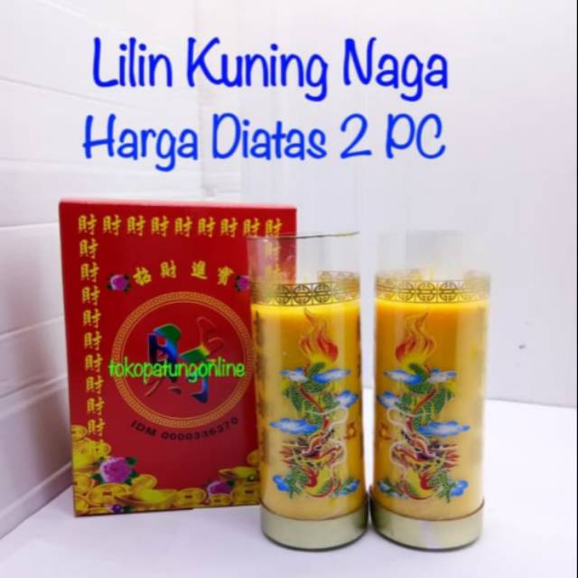 Lilin Kuning Naga 3 Kati 2 PC