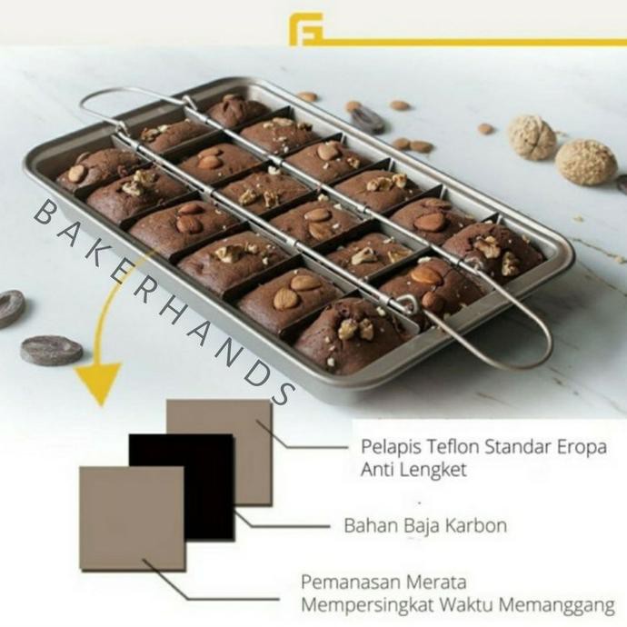 

Loyang brownies sekat kotak2 anti lengket