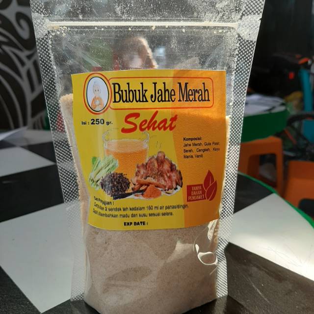 

Jahe Merah Bubuk Sehat Kemasan 250gr