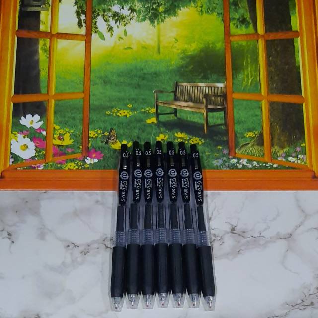 Pulpen Sarasa Zebra JJ15-BK 0,5 Hitam