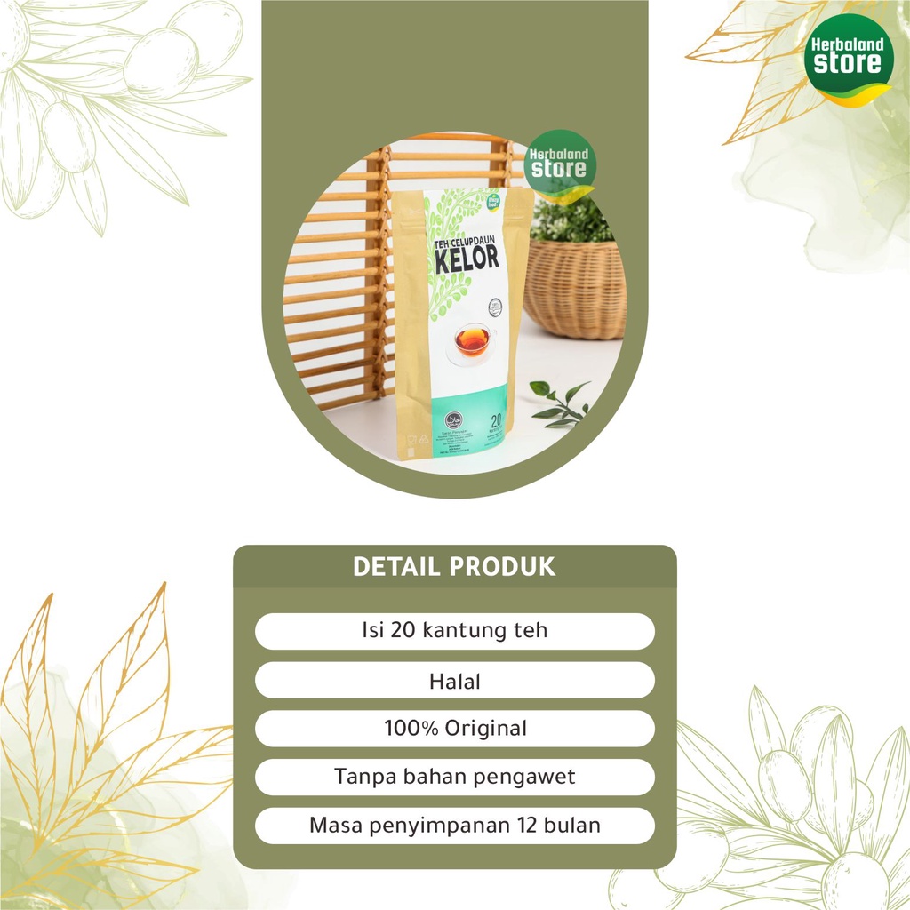 ILFAZY FOOD MORINGA Teh Celup Daun Kelor  gratis 1 gula aren 100 gram