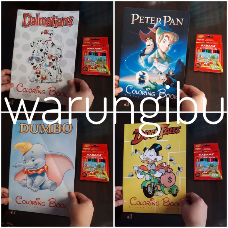 Paket Buku Anak Mewarnai Jumbo Set Pensil Warna