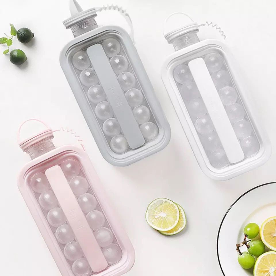 Ice Cube Tray Making Bottle Ice Ball Botol Cetakan Bola Es Batu 17 pcs Anti Ribet Tumpah