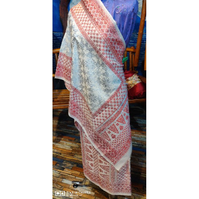 songket lepus 2negeri,,bahan gebeng benang tembaga perungu dan kristal permata