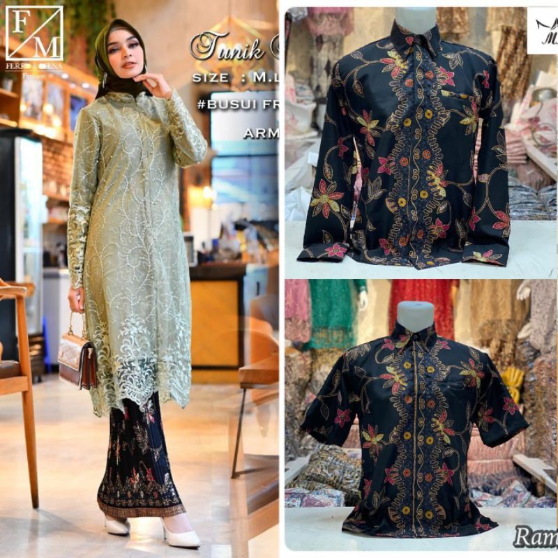 couple kebaya tunik rubiah//grosir kebaya tanah abang