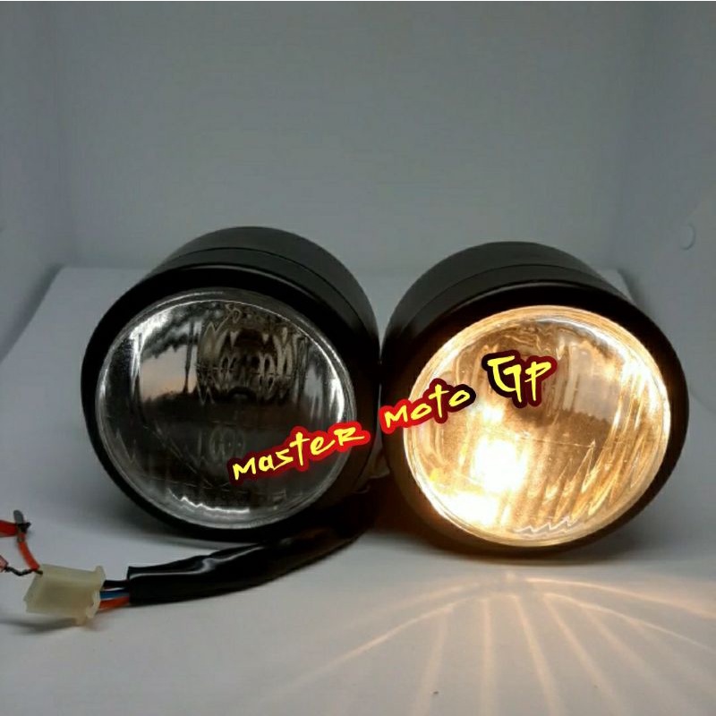 reflektor refector reflector Refektor double model harley bholam H4 batok headlamp owen Caferacer double lampu depan