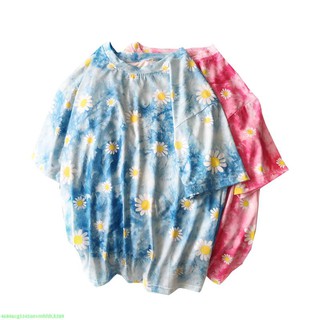  Kaos  T shirt Lengan Pendek Motif  Tie  Dye  Warna Beige Untuk 