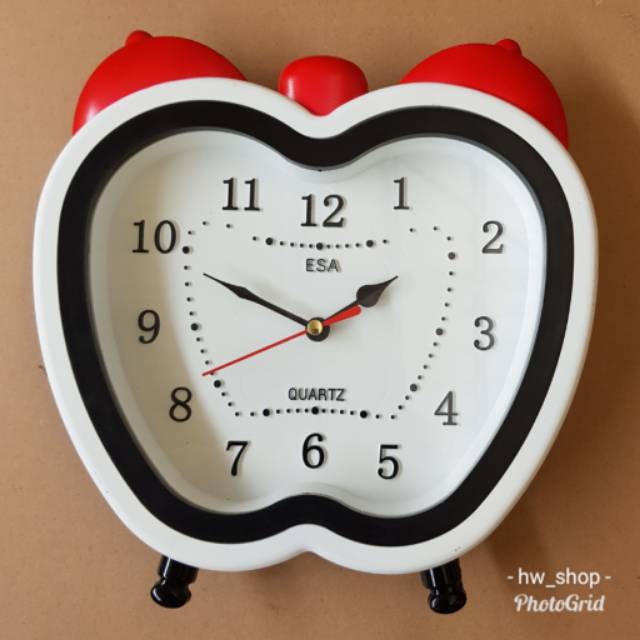 Jam Dinding Unik Bentuk Apel . Jam Dinding