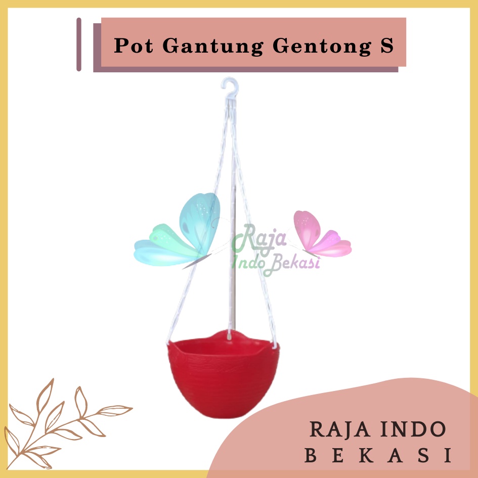 Pot Bunga Gantung Gentong Lovenia Ggs 8852 Size S Putih Hijau Ungu Orange Merah Biru Pot Gantung 20 Putih Warna Warni Unik Tebal Murah