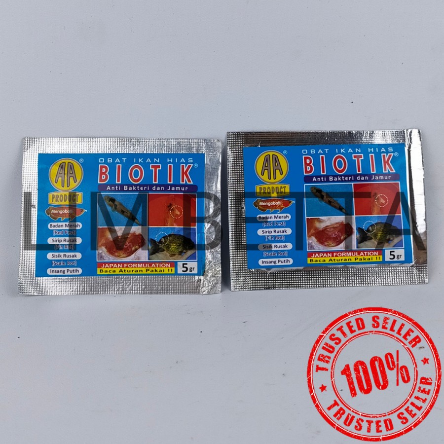 BIOTIK 5 GRAM / OBAT IKAN BIOTIK ANTI BAKTERI DAN JAMUR