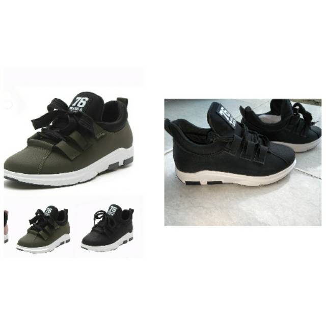 Sneakers fashion korea wedges hitam