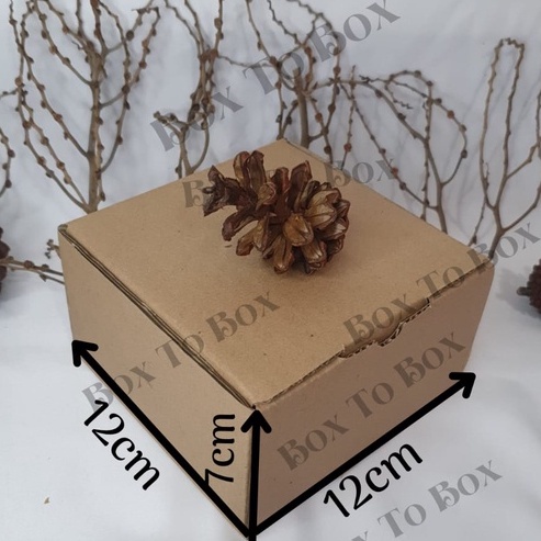 

Kardus Mini box karton kotak dus packing BARU size 12x12x7 cm die cut