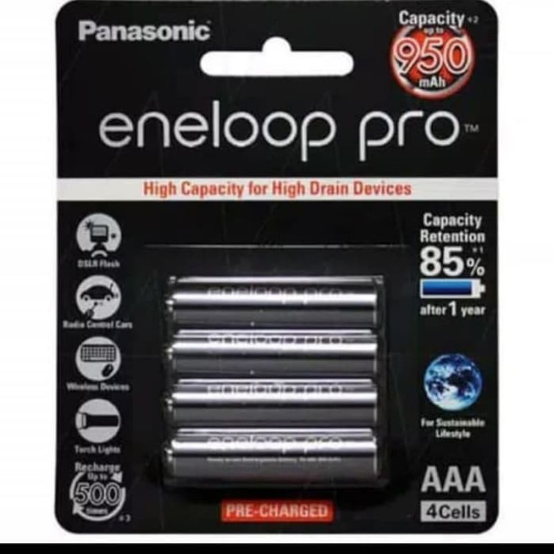 Baterai Eneloop  panasonic Pro Hitam AAA isi 4