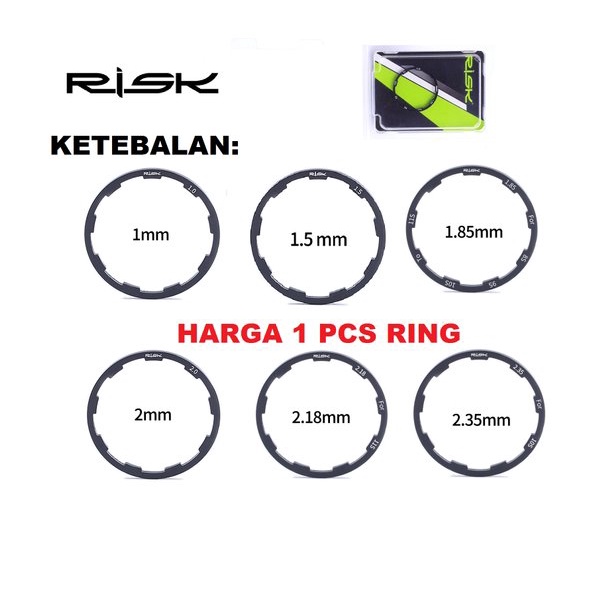 Ring Spacer SPROCKET RISK Freehub cassette merk 1mm 1.5mm 1.85mm 2mm 2.18mm 2.35mm 1 1.5 1.85 2 2.18 2.35 mm HUB FREE HUB Alloy 9 10 11 speed washer