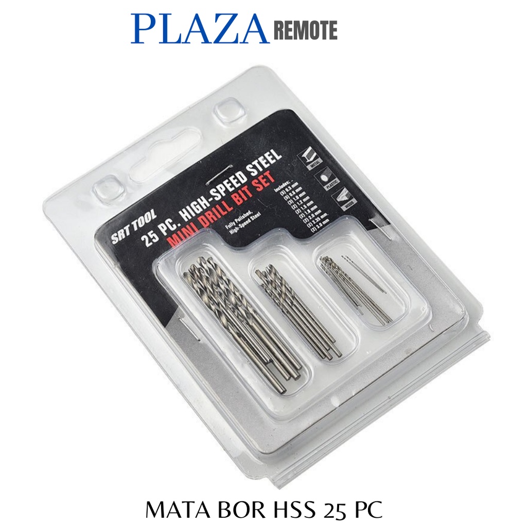 MATA BOR HSS SET 25 PC 0.5 MM - 3 MM PCB PLASTIK KAYU