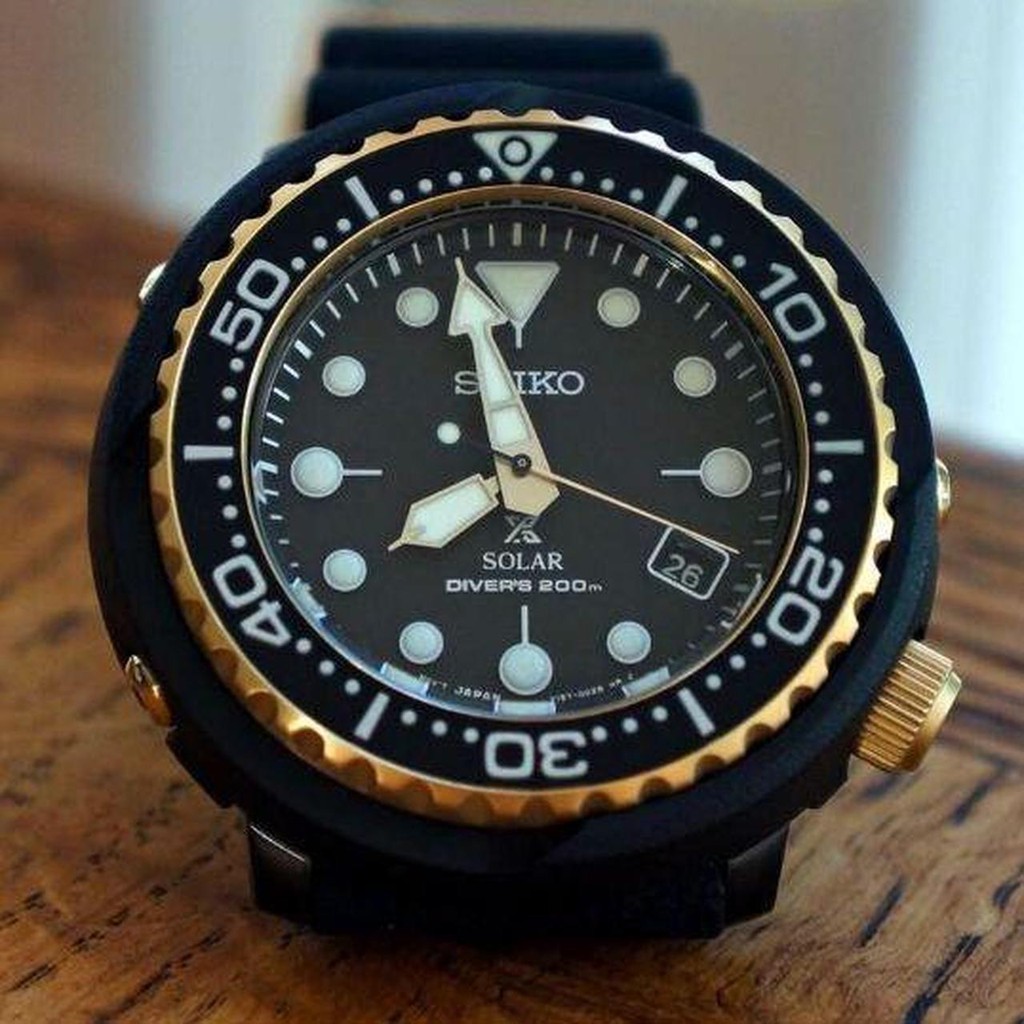 Seiko Prospex SNE498P1 Solar Tuna Black Gold - Jam Tangan Pria