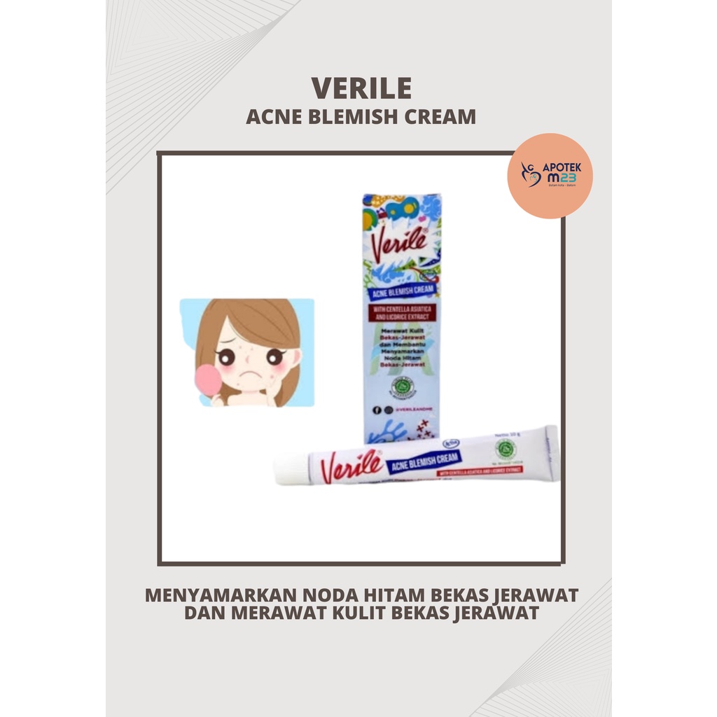 Verile acne blemish 10 gr / salep penghilang bekas jerawat
