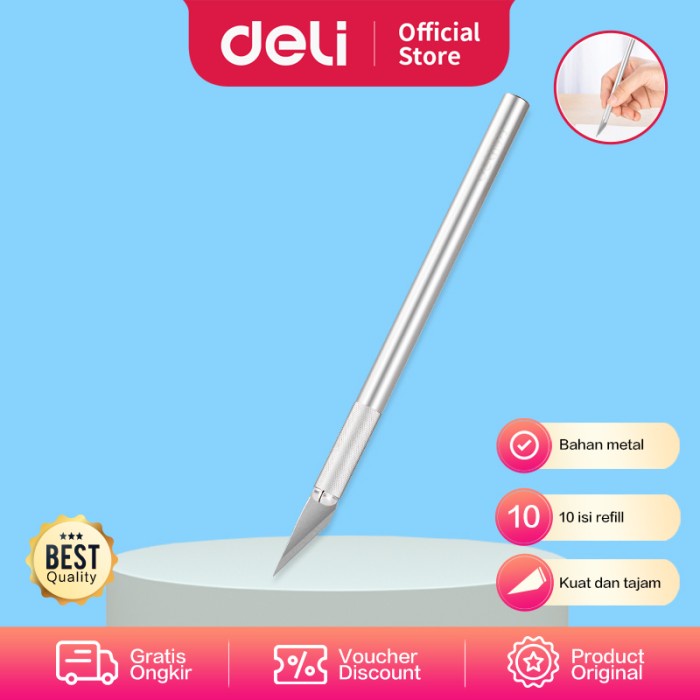 

CODES0X-41 Deli Graver / Cutter Ukir Bahan Metal, Dengan Refill 10pcs 2102