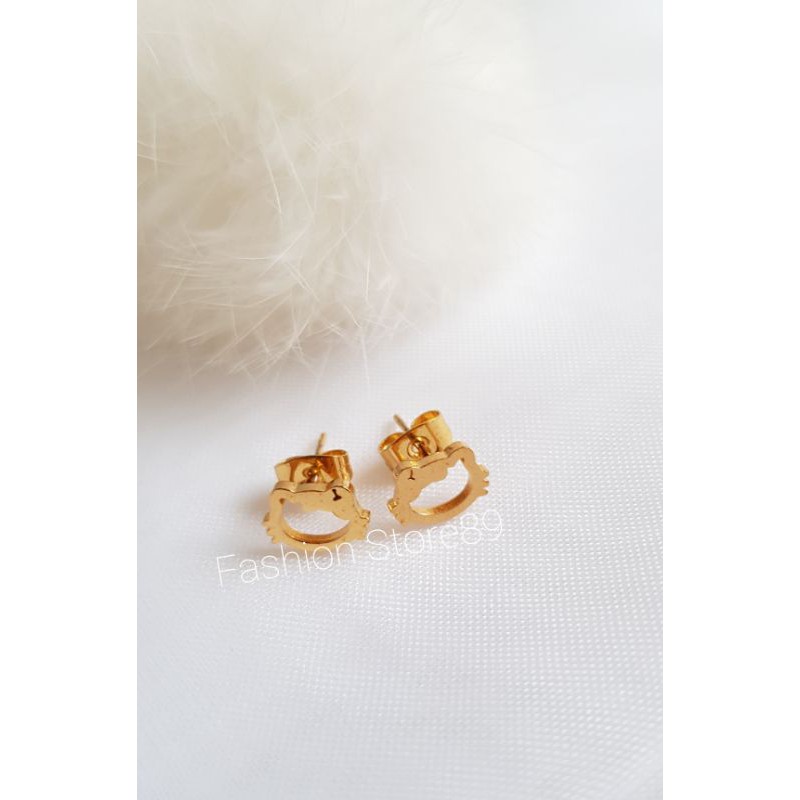 Anting tusuk kitty / anting tusuk titanium gold / anting anak / anting dewasa /anting titanium