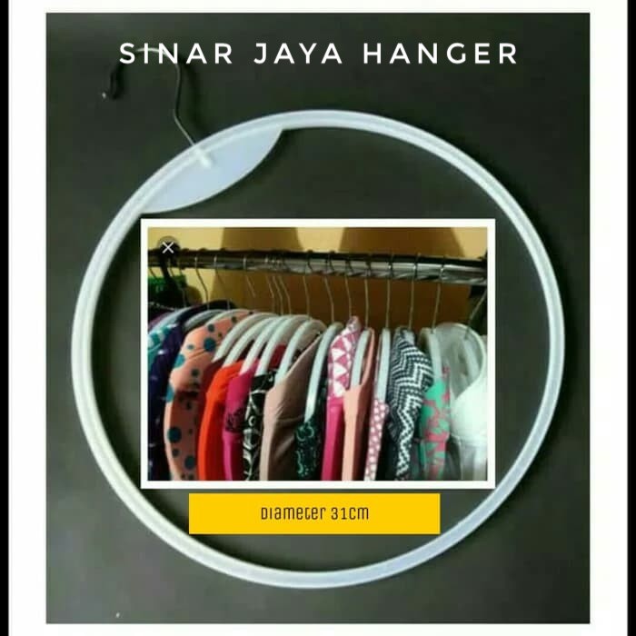 Hanger Bulat Lingkaran Gantungan Display Hijab Jilbab Khimar Bergo/pcs