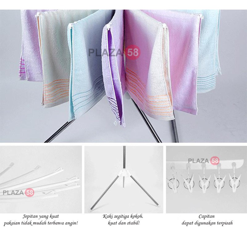 jemuran menara / Hanger Baju/Jemuran Baju Lipat/Gantungan Baju Jemuran, SHENAR