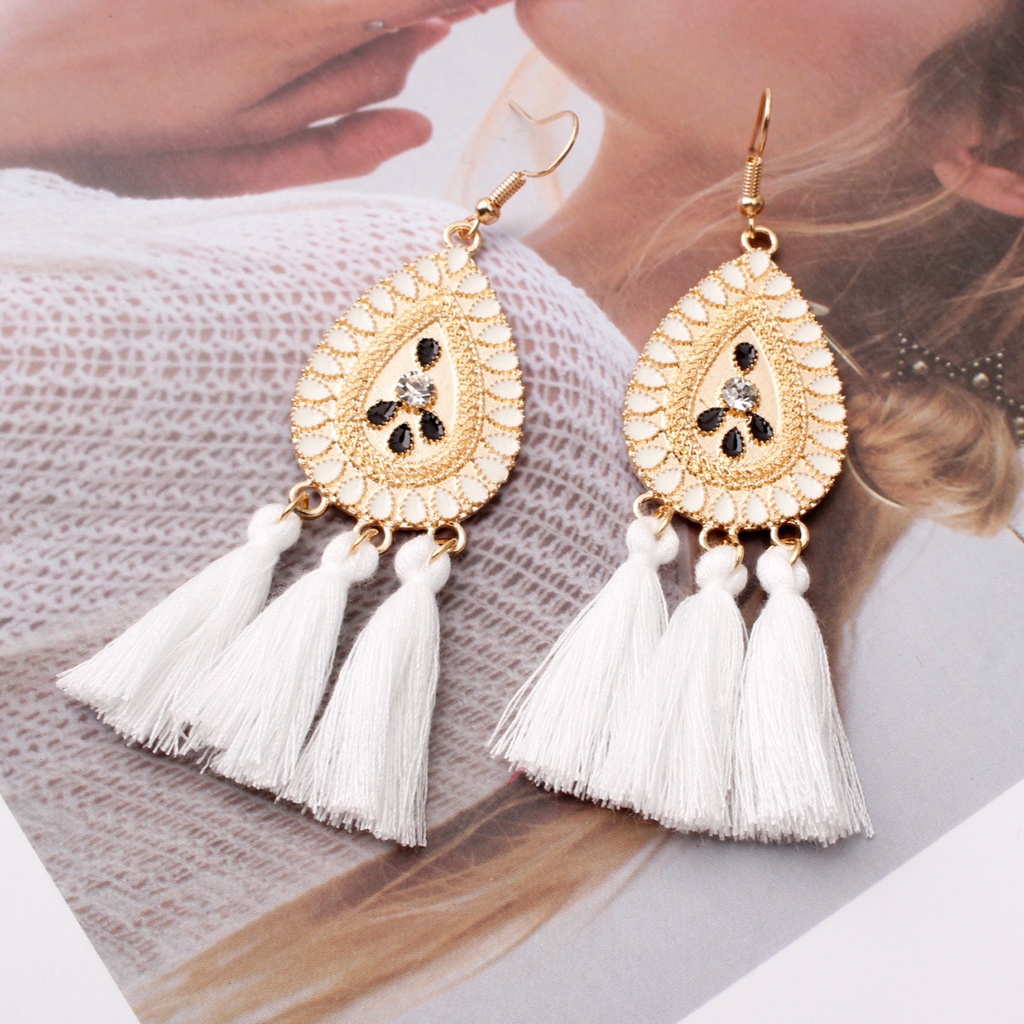 Bohemian earbud indah Eropa dan Amerika anting-anting baru retro kreatif rumbai anting-anting fashio