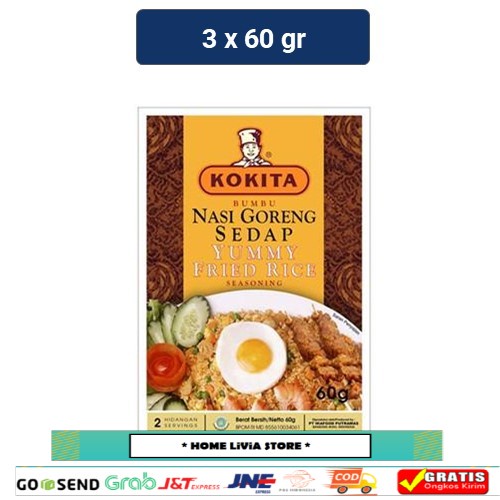 

Kokita Bumbu Nasi Goreng Sedap 3 x 60 gr