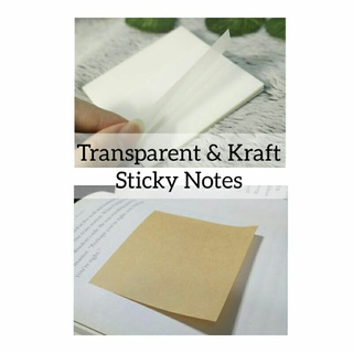 Sticky Notes Transparan dan Kraft Isi 50-80 Lembar