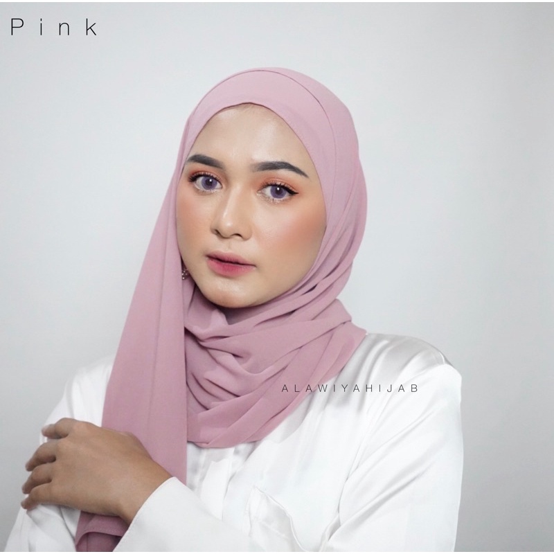 PASHMINA PANJANG EXCLUSIVE ALAWIYAHIJAB 185x75 cm-Pink